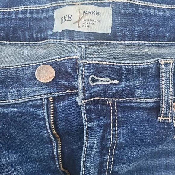 BKE Men's Parker Dark Blue High Rise Bootcut Denim Jeans Sz 32x37.5 - Picture 5 of 7